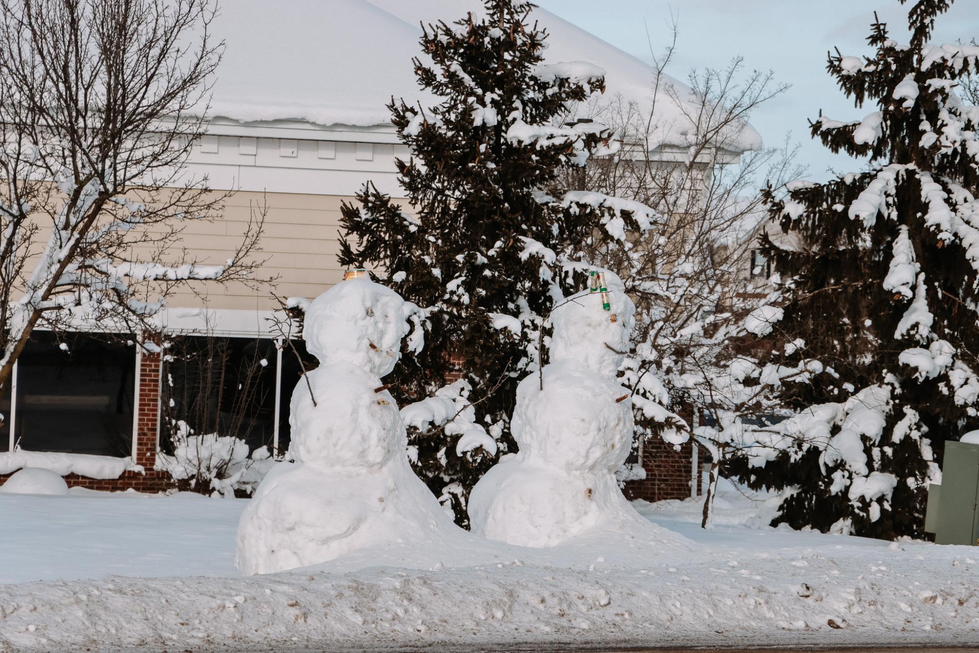 Snow sculptures, sledding and snoozing: how students spent their sub-zero days