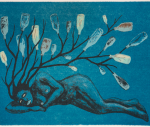 bluewoodcut