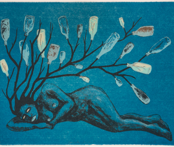bluewoodcut