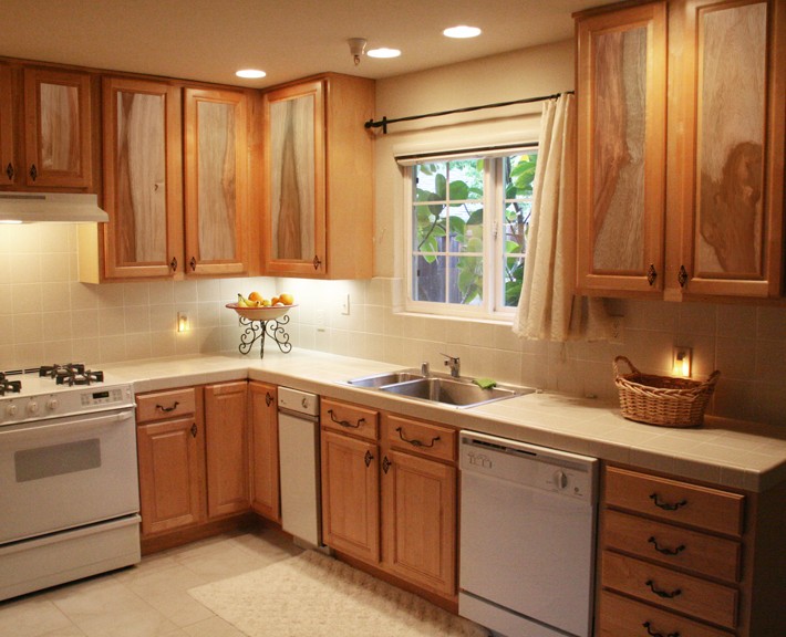 Acacia Wood-Inspired Kitchen Cabinet Wraps