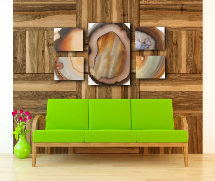 Agate Slices Canvas Cluster