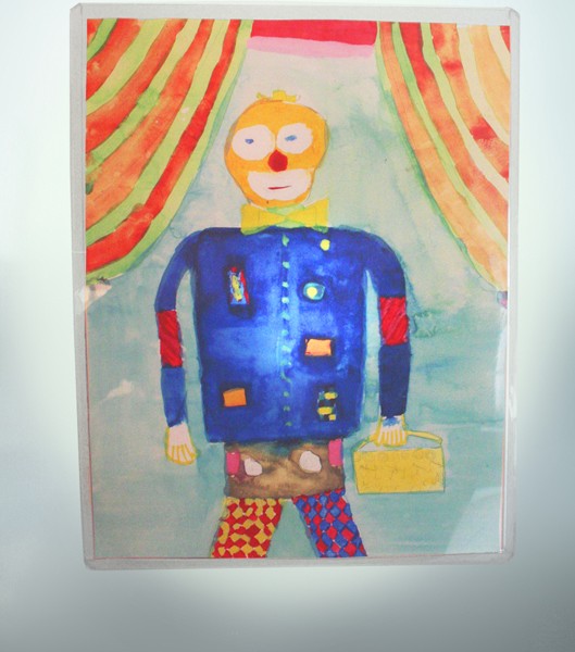 Blue Clown Sconce