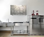 Brushed Metal-Inspired Kitchen Cabinet Wrap