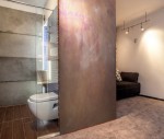 Copper-Inspired Bathroom Wall