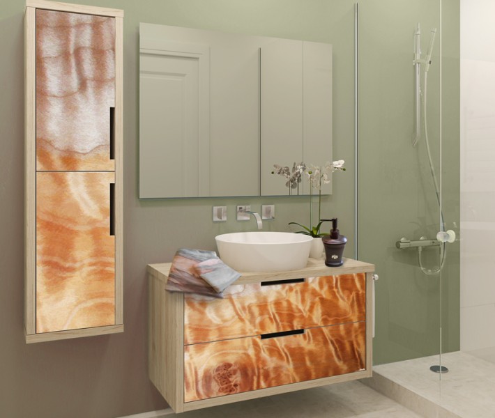Curly Maple Art Bathroom Wraps