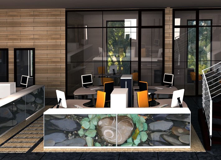 Heart Rock Art Office Cabinet Wrap