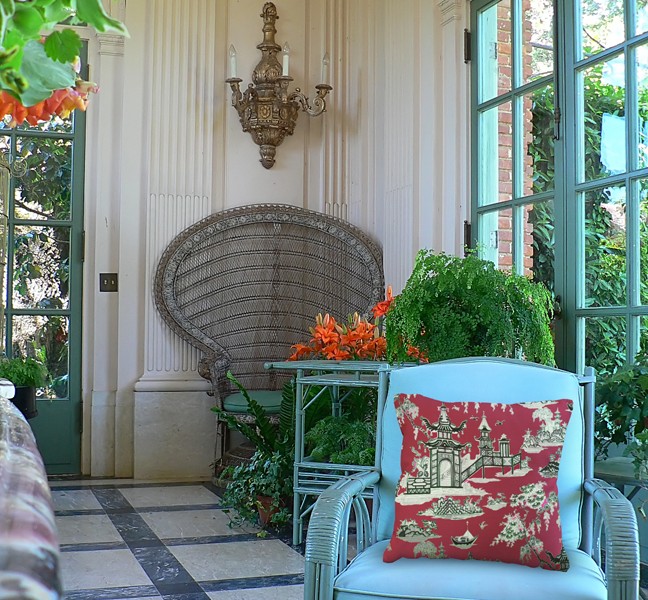 Red Toile PIllow Red Toile PIllow