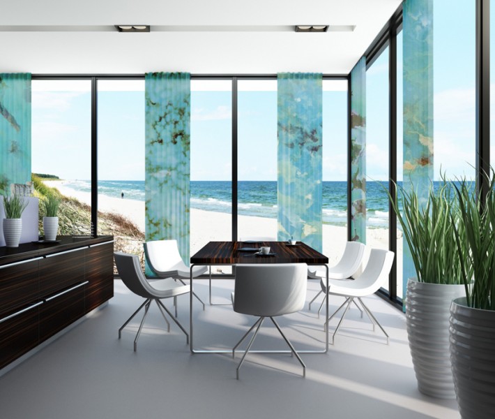 Turquoise Stone Window Coverings