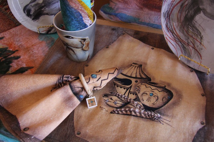 Western Placemat with Napkin and Ring Set