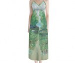 Esalen Garden Chiffon Dress, Greens