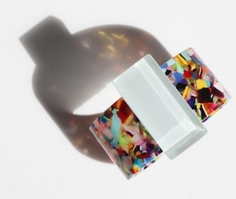 Acrylic and Glass Bracelet
