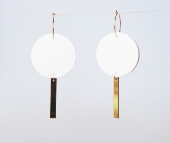 Round Leather Danglers