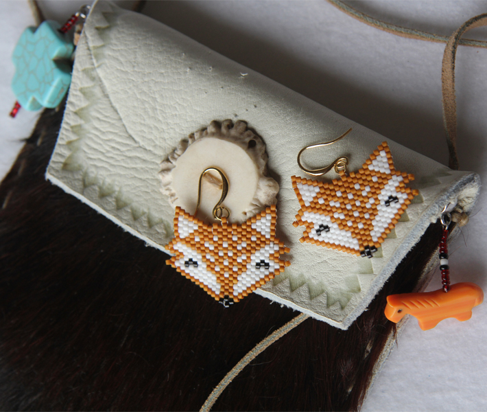 24K Gold Fox Earrings Pumpkin 24K Gold Fox Earrings Pumpkin